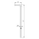 AMF Chave de fenda angular ISO2936LDZ 6KT SW3/32 polegadas CV endurecida/niquelada. quase longo 43539 Miniatura