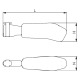 AMF Chave de fenda angular 6KT SW5/64 polegadas/2x100mm com cabo em T CV endurecido/niquelado. 45120