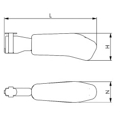 AMF Chave de fenda angular 6KT SW5/32 polegadas/4x150mm com cabo em T CV endurecido/niquelado. 45252