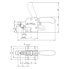 AMF Chave de fenda angular 6KT SW5/16 polegadas/8x150mm com cabo em T CV endurecido/niquelado. 45294
