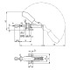 AMF 6841NIT-0 Tensor de haste com alça preta 558185 Miniatura