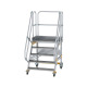 MUNK Platform stairs 60°, mobile, step width 1,000 mm 5 steps 600745 Miniatura