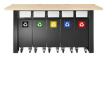 FACOM JLS3 Set mit 5 Recyclingbehaeltern JLS3-5BINS