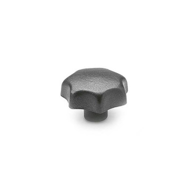 Ganter Stjärnvred, gjutjärn DIN 6336-GG-32-M6-E